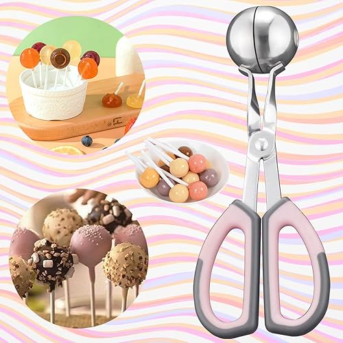 Miniatura 9 de Kit para hacer pasteles, incluye 100 palitos para tartas de 4 pulgadas, 100 bolsas para tartas con lazos giratorios, cuchara de molde para tartas,