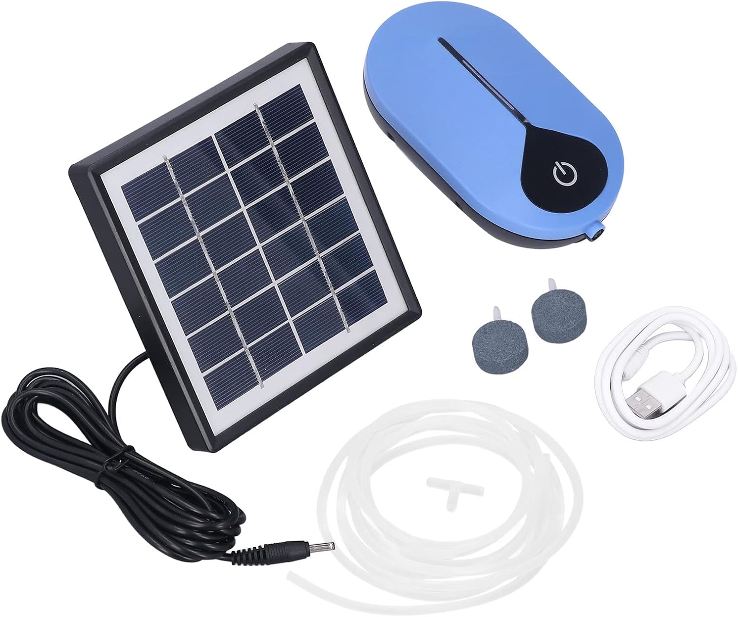 Tyenaza Oxygen Pump, Solar Air 3 Gear Large Volume Low Noise 6V 1.5W for Fish Tank Aquarium