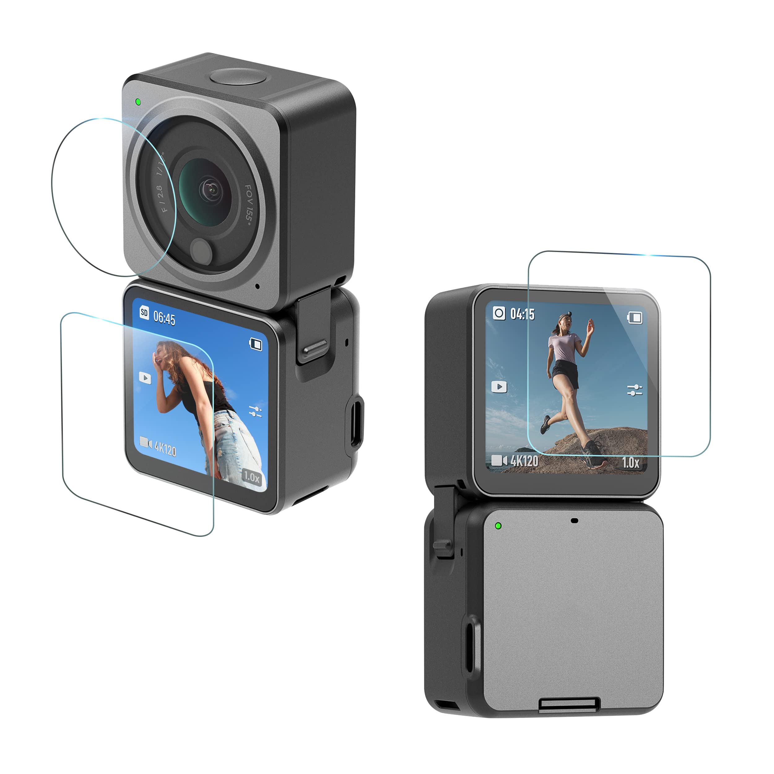 Kit Protection écran DJI Osmo Action 6 - 2 Verres Trempés écran + 2 Sous-écran + 2 Objectifs - Dureté 9H Anti-rayures
