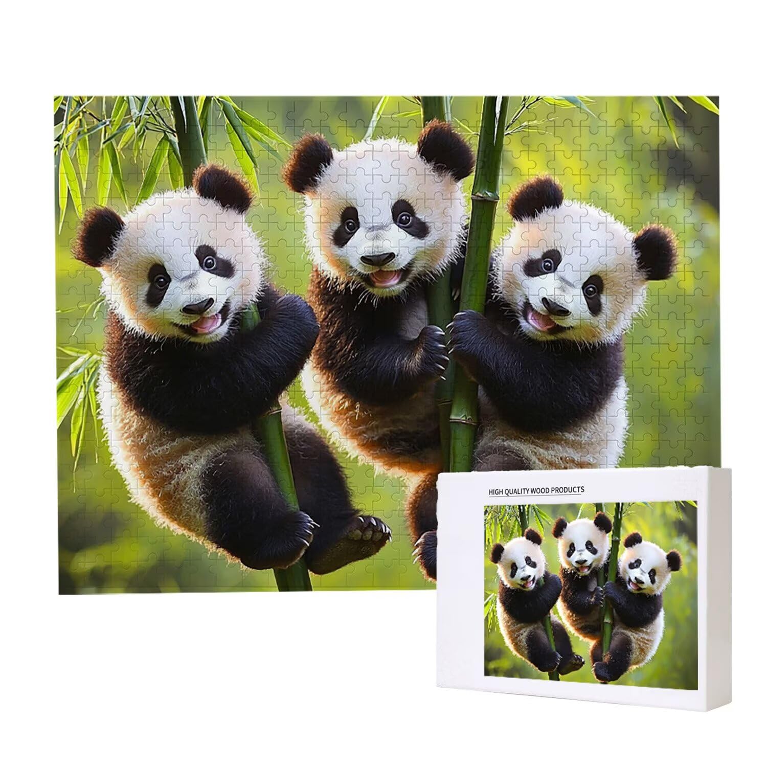Puzzle 179 x 105 cm, 6000 sztuk puzzli dla dorosłych, prezent rocznicowy, prezent świąteczny, dekoracja domu, zapobieganie zwyrodnieniu mózgu u osób starszych (urocza panda) w-472