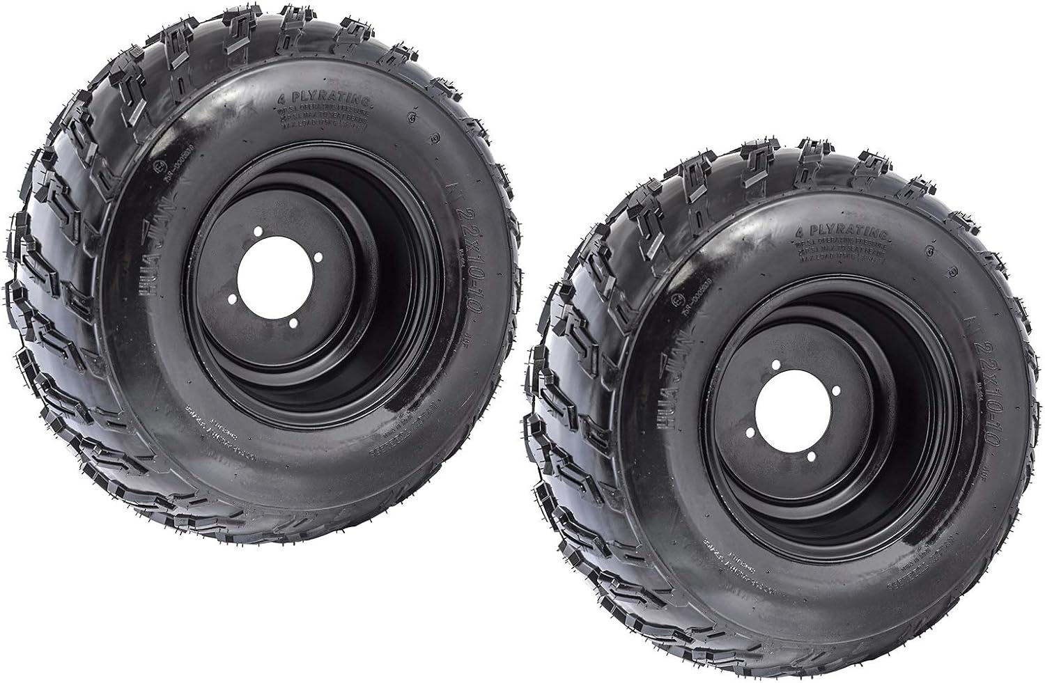 22x10-10 Wheels with Rims | Tubeless tire for Go Kart UTV Quad Bike