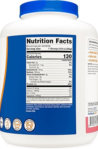 Vista 36 de Nutricost Concentrado de proteína de suero (mantequilla de maní y chocolate) 5 libras, sin gluten y sin OMG