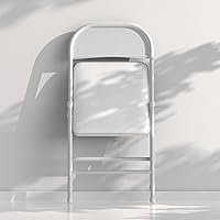 Vista 2 de Nazhura 4 Pack Folding Chairs with Padded Cushion and Back, Khaki Metal Chairs with Comfortable Cushion and Durable Steel Frame for Home and Office