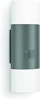 Steinel LED Außenleuchte L 910 S anthrazit, Wandleuchte mit 180° Infrarot Bewegungsmelder, 12m Reichweite, Dauerlicht, Softlichtstart, IP44 als Außenbeleuchtung geeignet