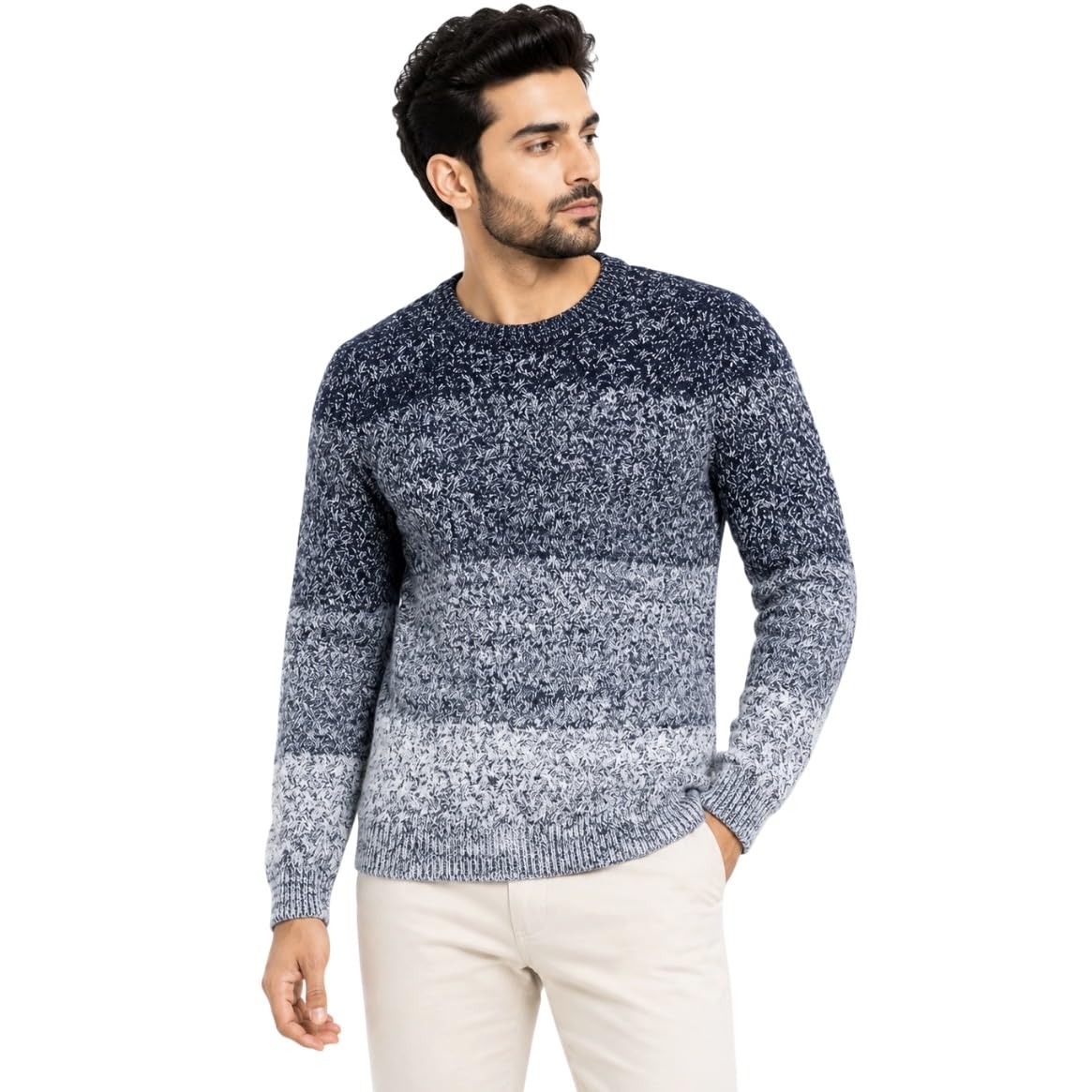 chandre Men's Winter Knitted Round Neck Sweater, Casual Pullover-picture-43