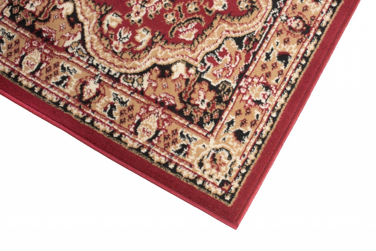 TAPISO Atlas Tappeto Passatoia Camera Corridoio Salotto Soggiorno Tradizionale Rosso Vino Beige Classico Orientale 70 x 200 cm