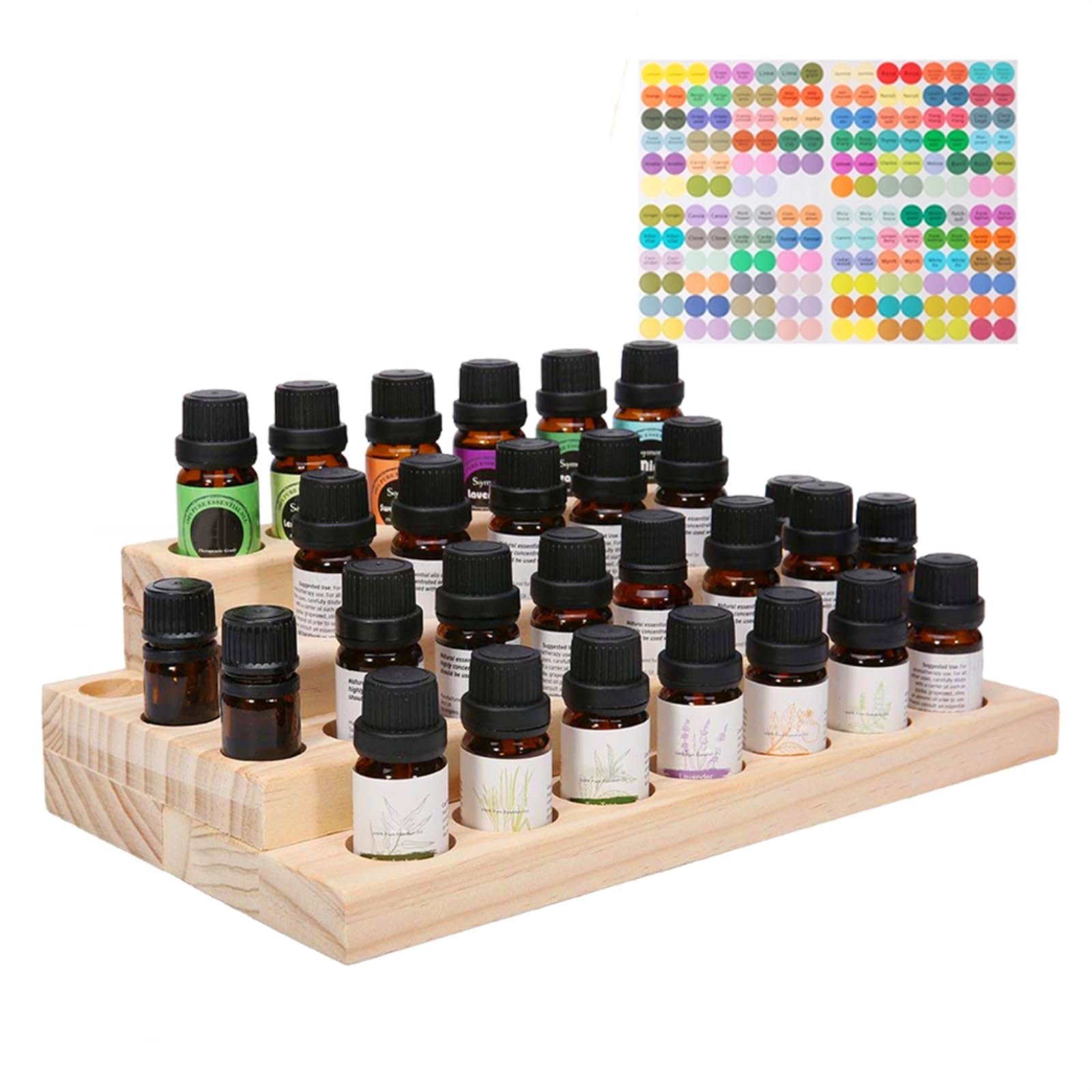Rangement en bois pour huiles essentielles 5ml 10ml 15ml, support organisateur aromathérapie A01