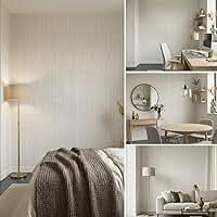 Papel De Parede Linho Branco Texturizado Adesivo 45cm x 5m