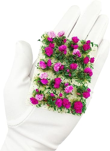 Miniatura 6 de 20 mechones de flores en miniatura para mini casa de muñecas, jardín de hadas, ferrocarril, escenario estático simulado, modelo de micro paisaje