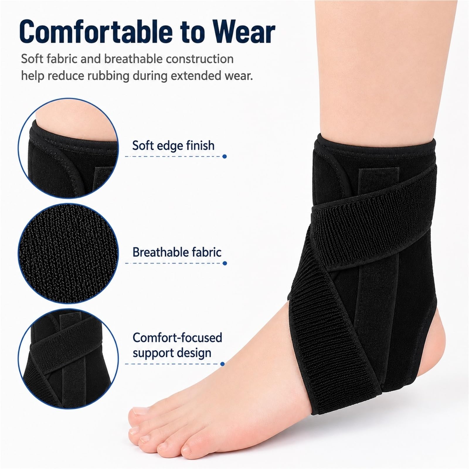 Tobillera Estabilizadora con Soporte de Aluminio para Esguinces y Fascitis Plantar Férula Rígida Ajustable para Protección de Tobillo Hombre y Mujer Talla Única