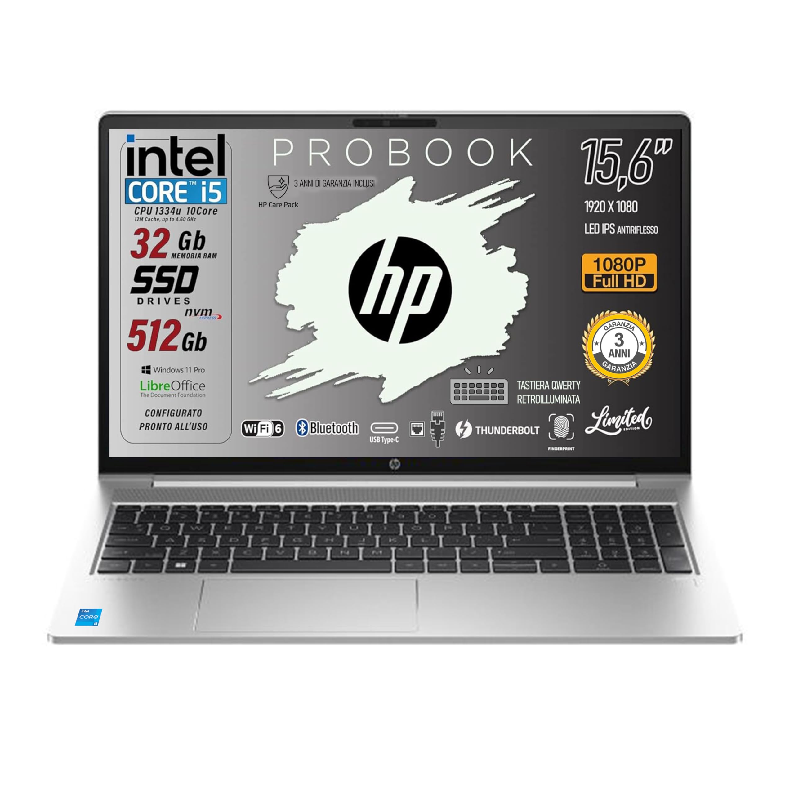 M34 HP 450 G10 i5◆24GB◆SSD512GB◆15.6 HP Probook 450 g10 notebook - 15.6'' - intel core i5 1335u