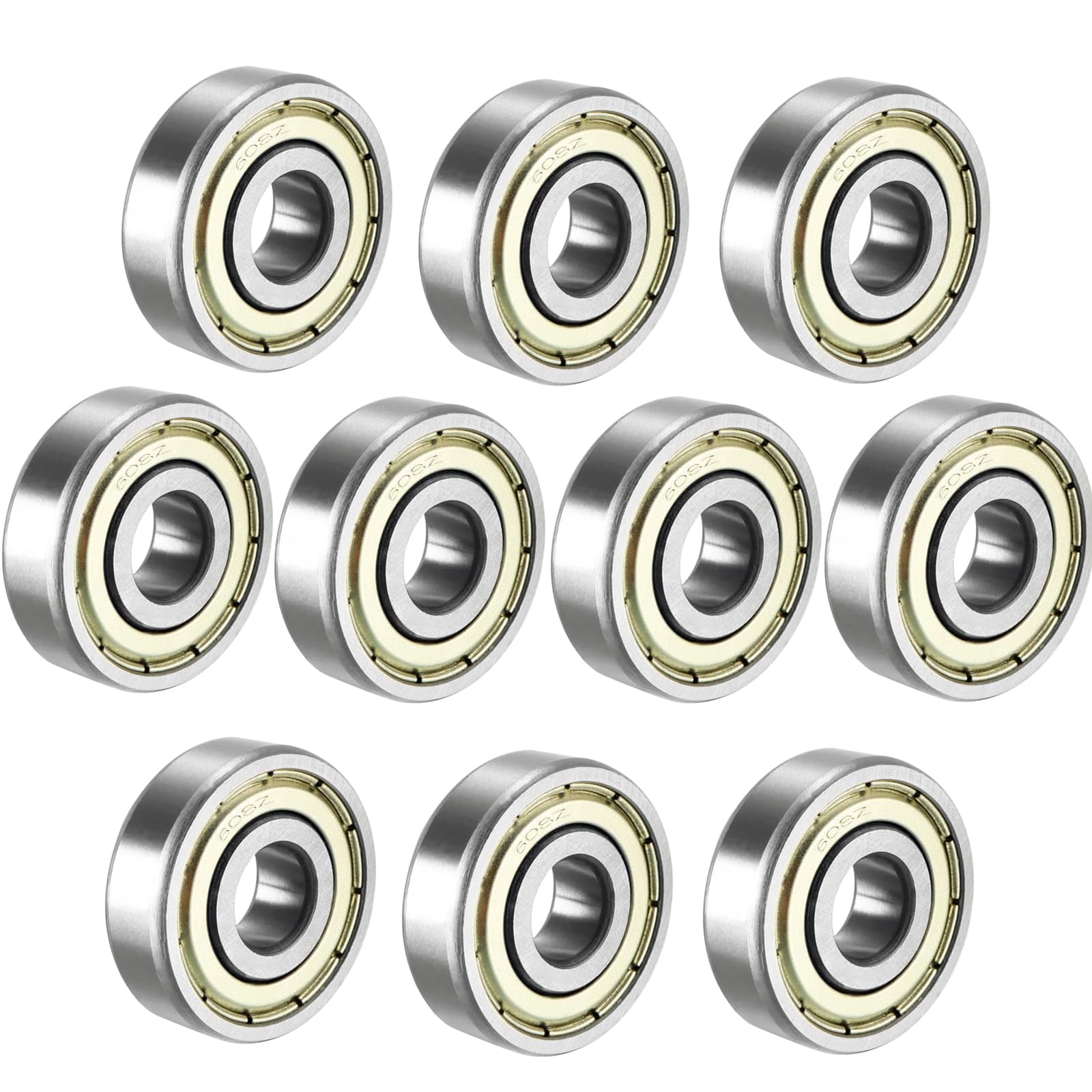608Z Miniatura Rodamientos de Bolas de Acero Inoxidable 8 mm x 22 mm x 7 mm Doble Sellado para Monopatines
