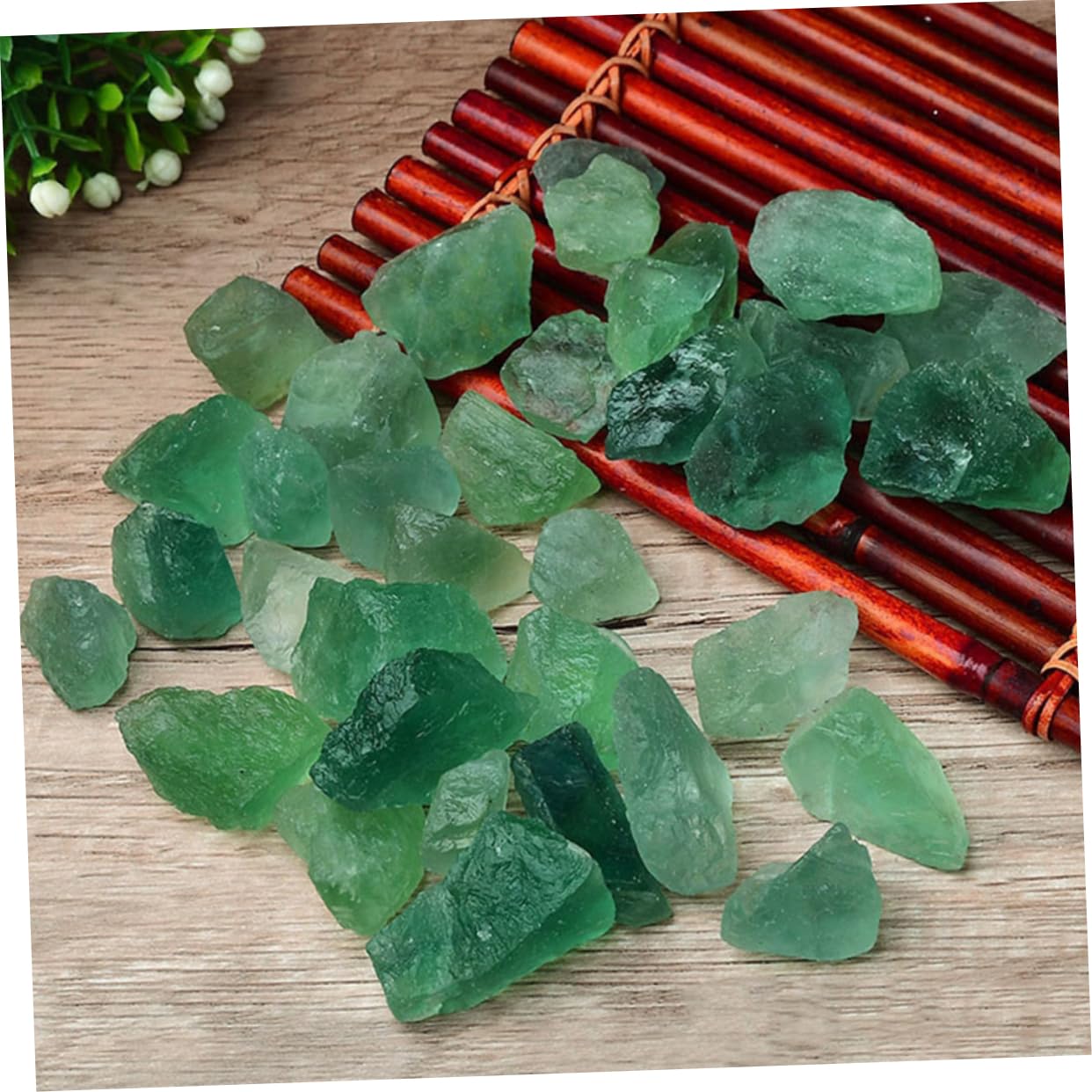 Piedras de Fluorita Verde Natural 3-5 Cm 500 G Difusores Aromaterapia para Decoración de Acuarios y Manualidades Artesanales, Relleno de Jarrones, Uso Terapéutico y Creativo