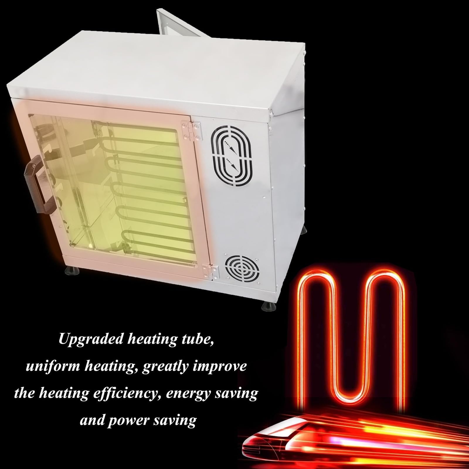 Forno Elettrico per Dolci con Camino da 3000 W con 16 Rulli, Alta Temperatura 300 ℃/572 ℉, Produzione Efficiente 60-80 Pezzi/Ora per la Preparazione di Snack in Cucina