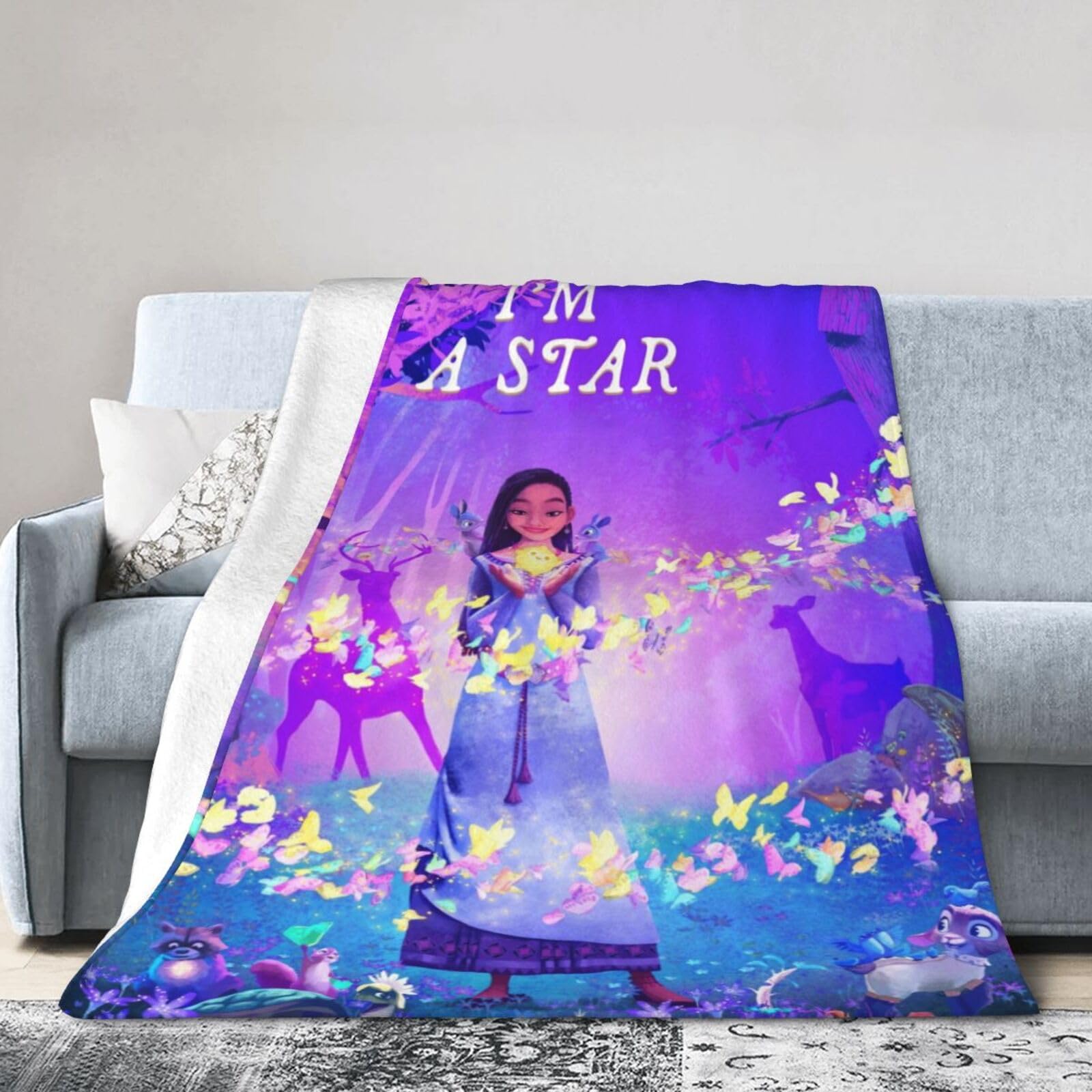 Arcane Jinx 3D Kuscheldecke 150x200 Cm – Flauschige Sherpa-Decke Für Mädchen & Kinder, Waschbar, Hypoallergen