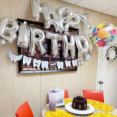 Miniatura 3 de Aduck Guirnalda de primer diente para fiesta de primer diente, decoraciones de primer cumpleaños para bebés niños y niñas con 10 ángeles de dientes