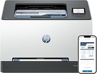 HP Color Laserjet Pro 3202dw 499R0F, Impresora Laser A4 a Doble Cara automática (25 ppm, Wi-Fi de Banda Dual, Wi-Fi Direct, USB 2.0, Procesador 1,2 GHz, Memoria 256MB, Smart App) Blanca y Azul Blue Angel