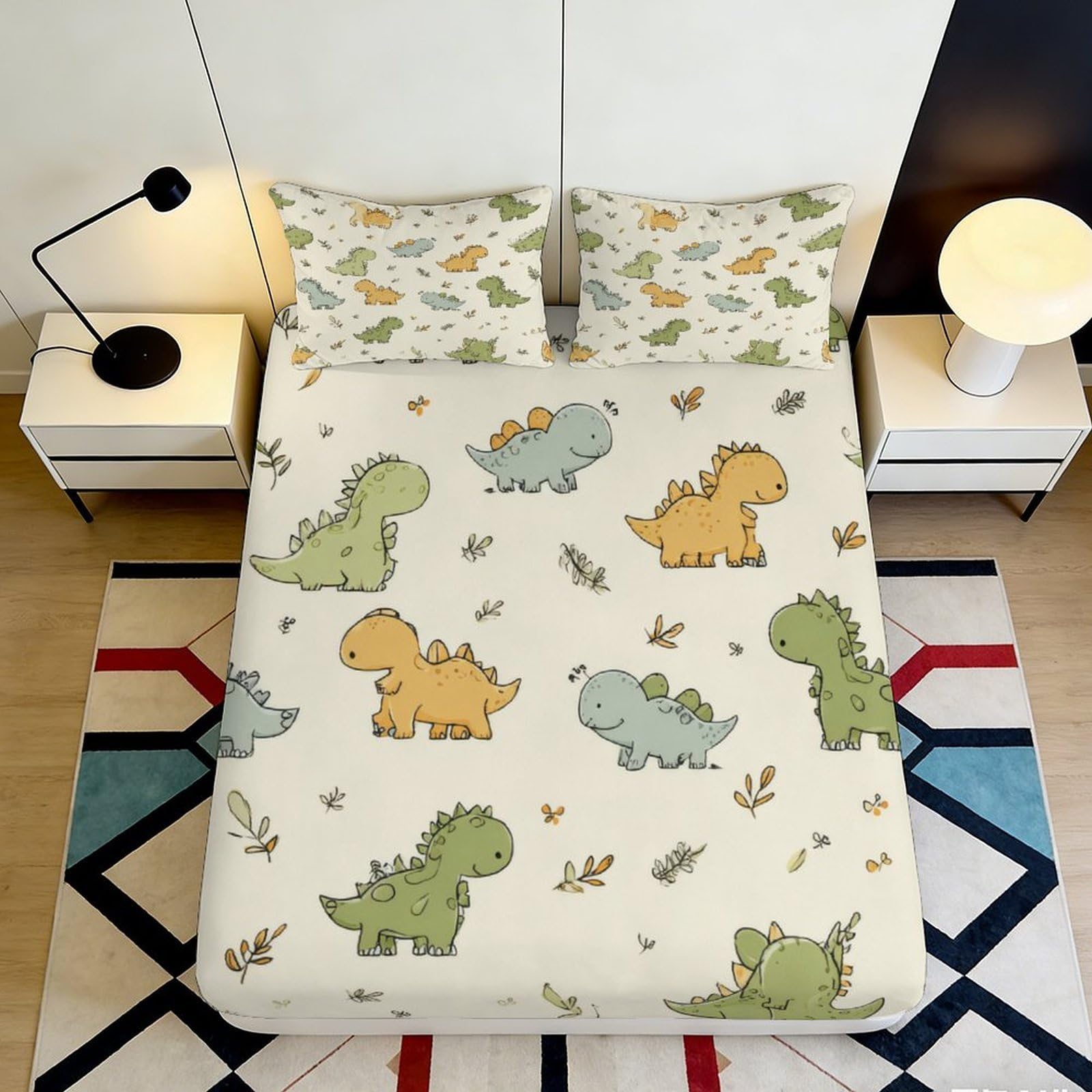 3D Printed Cartoon Strawberry Fitted Sheet Microfiber Deep Pocket Non-Slip Full Wrap Mattress Fitted Cover for Bedroom 200x200x25cm