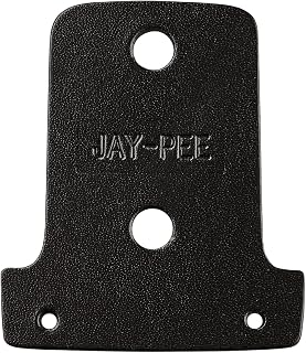 Jay-Pee NYPD Style Badge Backer and Name Plate Holder NY Police Oval Badge Holder, Genuine Black Leather