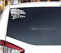 Vista 2 de Try That in a Small Town Tattered Flag - Vinilo troquelado para ventana de coche/camión (6 x 4 pulgadas, blanco)