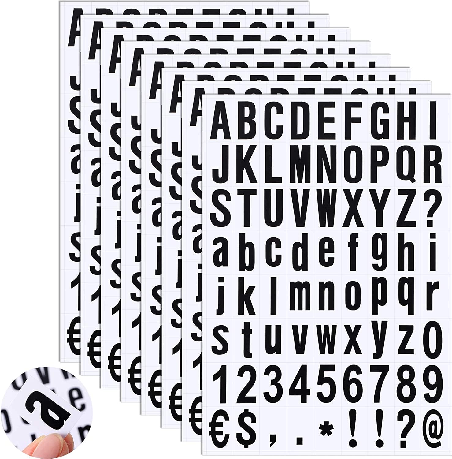 ELECDON Self Adhesive Vinyl Letters Numbers Kit, Mailbox Numbers Sticker Graduation Cap Stickers for Mailbox, Signs, Window, Door, Cars, Trucks, Home, Business, Address Number