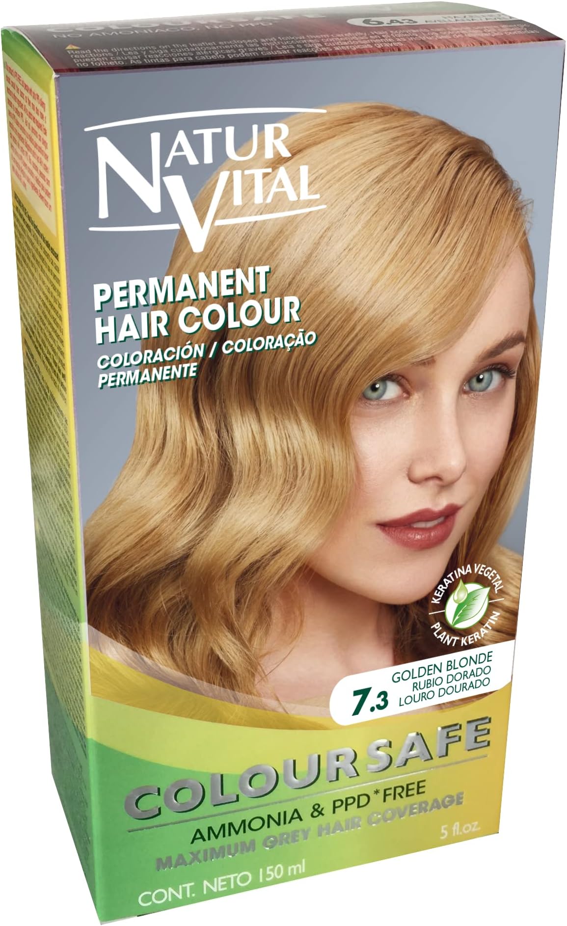 ColourSafeパーマネントヘアカラー＃7.3-ルビオドラド150mlの