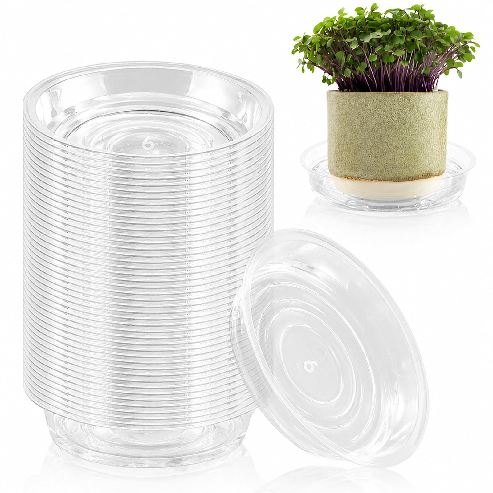 Plant Saucers - 20 Pack for Drainage -15 Plant Saucers - 20 Pack for Drainage -15