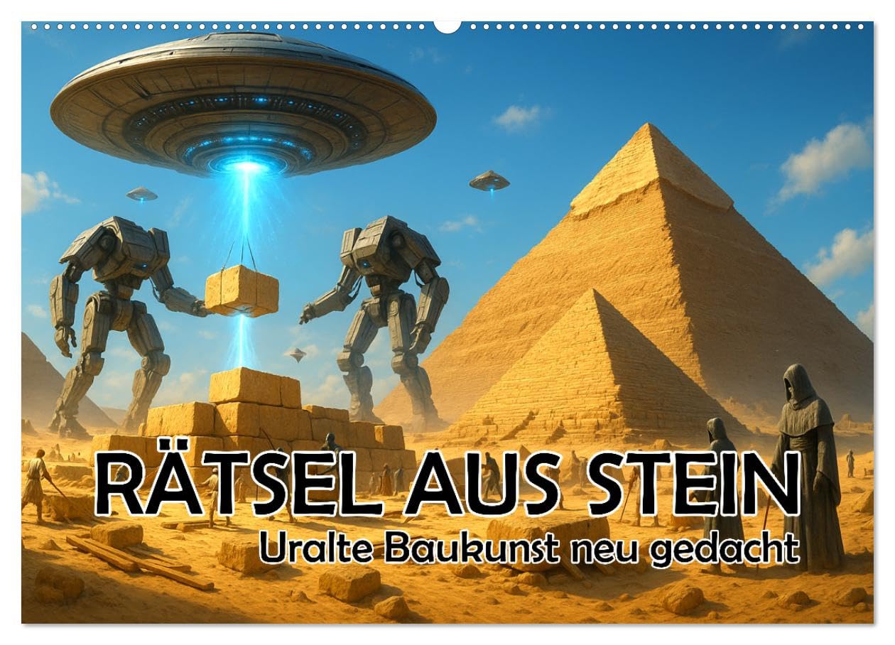 Calendrier 2026 merveilles du monde et aliens : grand calendrier photo format A2 paysage