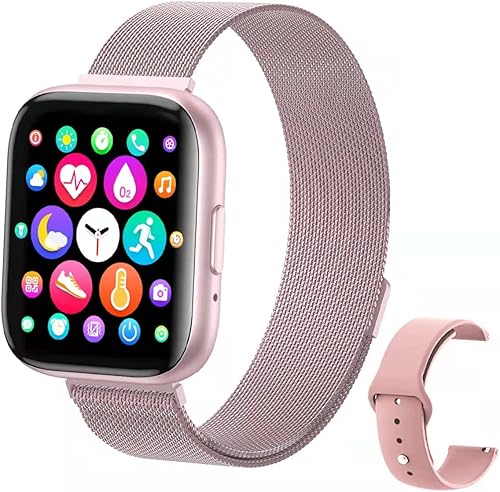 REOKILY Reloj inteligente para iPhone Android con respuesta Bluetooth para hacer llamadas de 1.81 pulgadas, pantalla completa HD, reloj inteligente