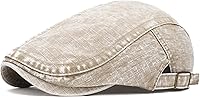 Vista 36 de Quanhaigou Gorras de mezclilla unisex estilo Newsboy, planas, Ivy Gatsby, para taxistas, gorros de conducción, de algodón, gorra de papá