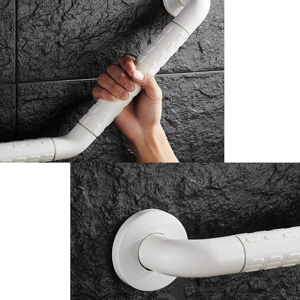 Barra de apoyo de seguridad, curva para duchas, barra de apoyo antideslizante de acero inoxidable, soporte de seguridad para montaje en pared para baño, uso personal para niños mayores/30 * 30 cm ( )