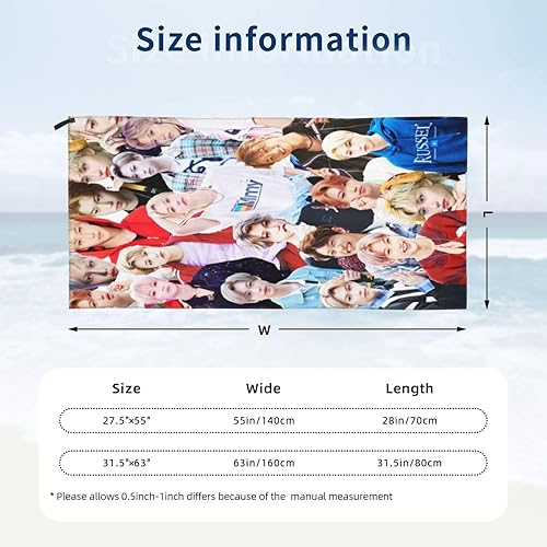 Miniatura 7 de sacjvoek Toalla de playa Lee Felix de microfibra ligera de secado rápido, toalla de baño de secado rápido, toalla de baño de secado rápido, manta de