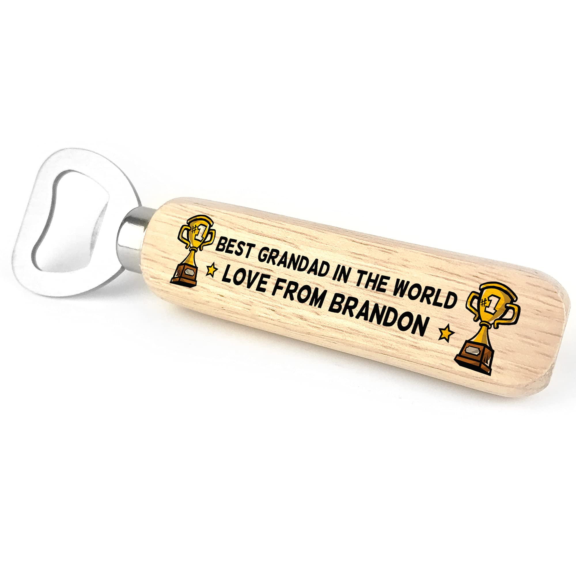 Grandad Gifts from Grandchildren Bottle Opener Personalised Grandad Birthday Gift