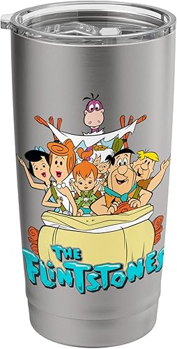 The Flintstones Vaso aislado de acero inoxidable vintage