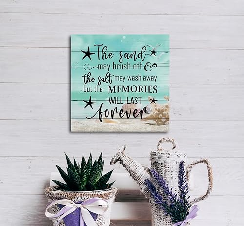 Miniatura 10 de Letrero con cita positiva, con texto en inglés "There's A Great Big Beautiful Tomorrow Shining at the End of Everyday", placa de madera de 6.2 x 6.2