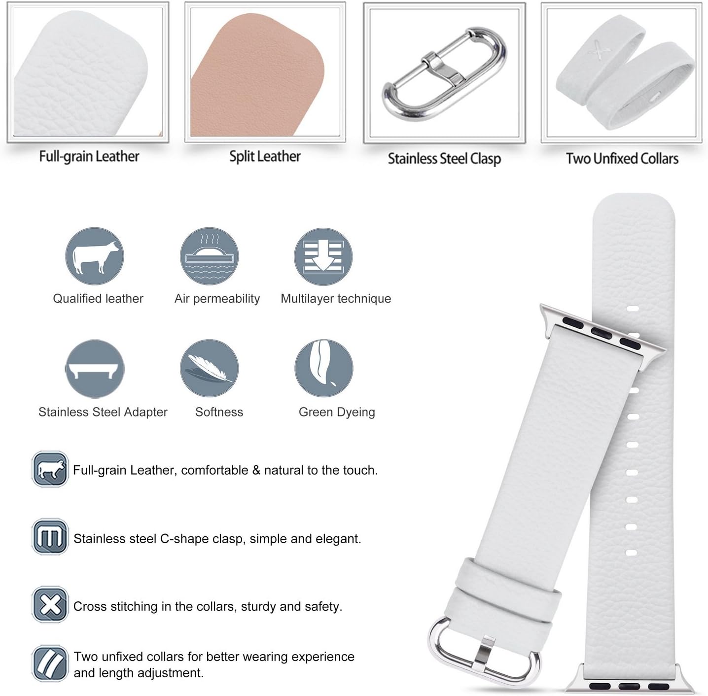 Fullmosa Compatible iWatch Bands Leather Photo