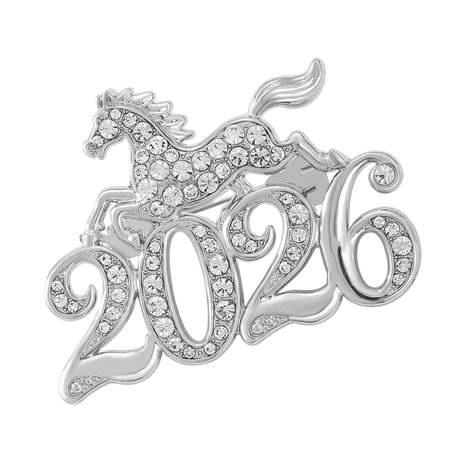 Broche cheval strass pour illuminer vos pulls et manteaux d'hiver - 8