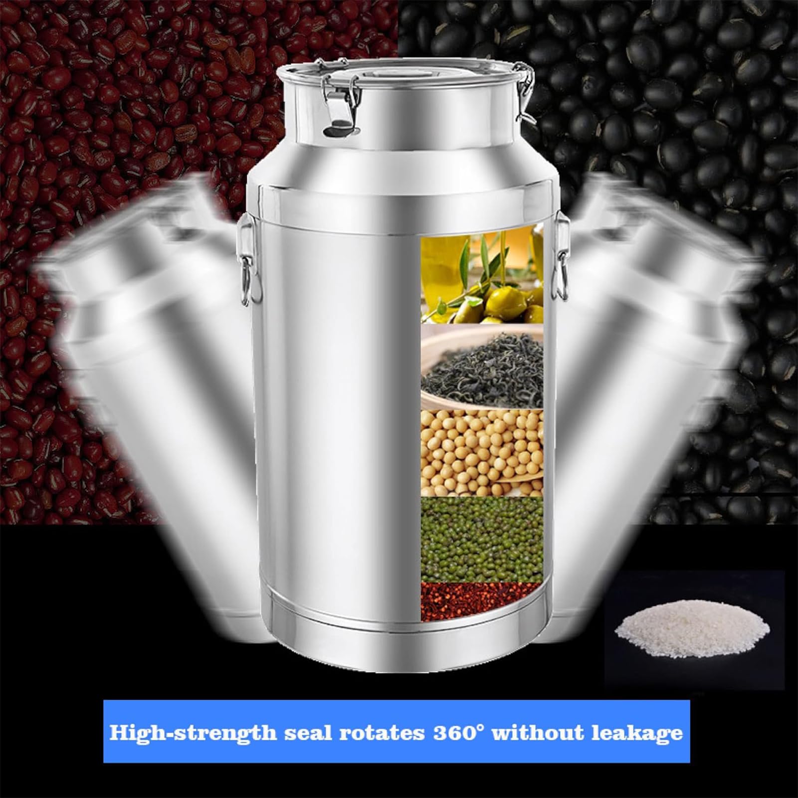 Luftdichte Edelstahl-Milch-Vorratsdose mit Wasserhahn, 24 l Brüheimer, Wassertank, Heimbrauzubehör mit 250 Netztrichter