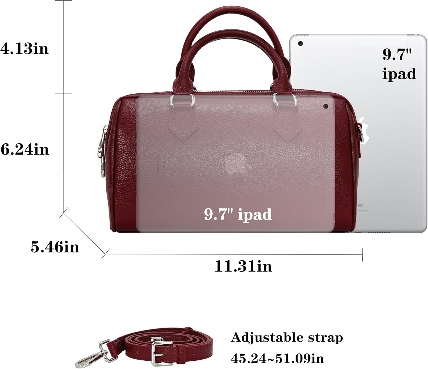 HESHE Leather Top Handle Bags for Women Leather Purses Tote Bag Satchel Handbags Shoulder Bag Designer Crossbody Bags - Image 4