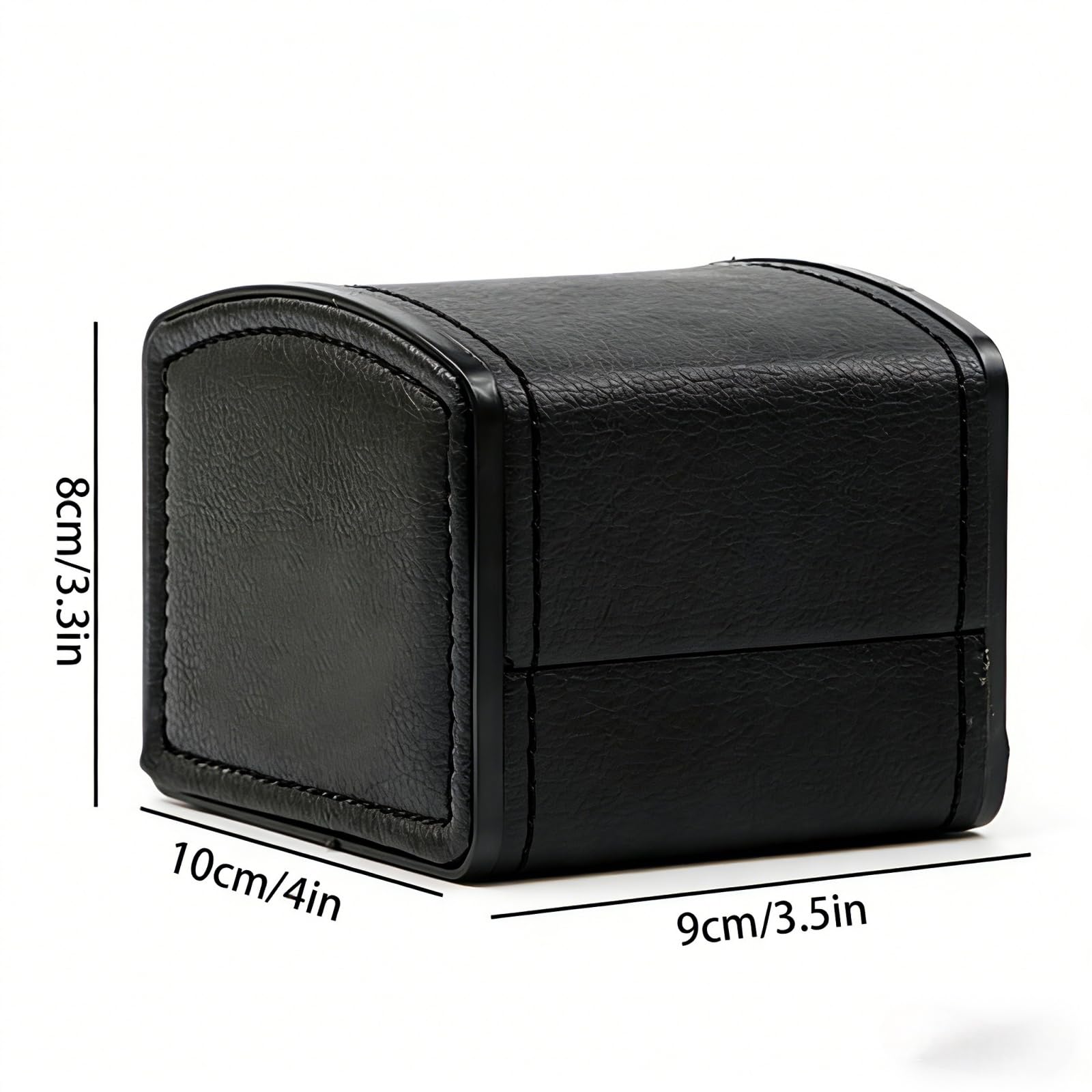 Organizador de Relojes Caja de Cuero PU para Viaje Estuche de Visualización Negro