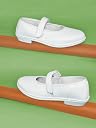 AJANTA Velcro School Shoe for Girls (White, UK Footwear Size System, Big Kid, Numeric, Medium, 6) gallery image