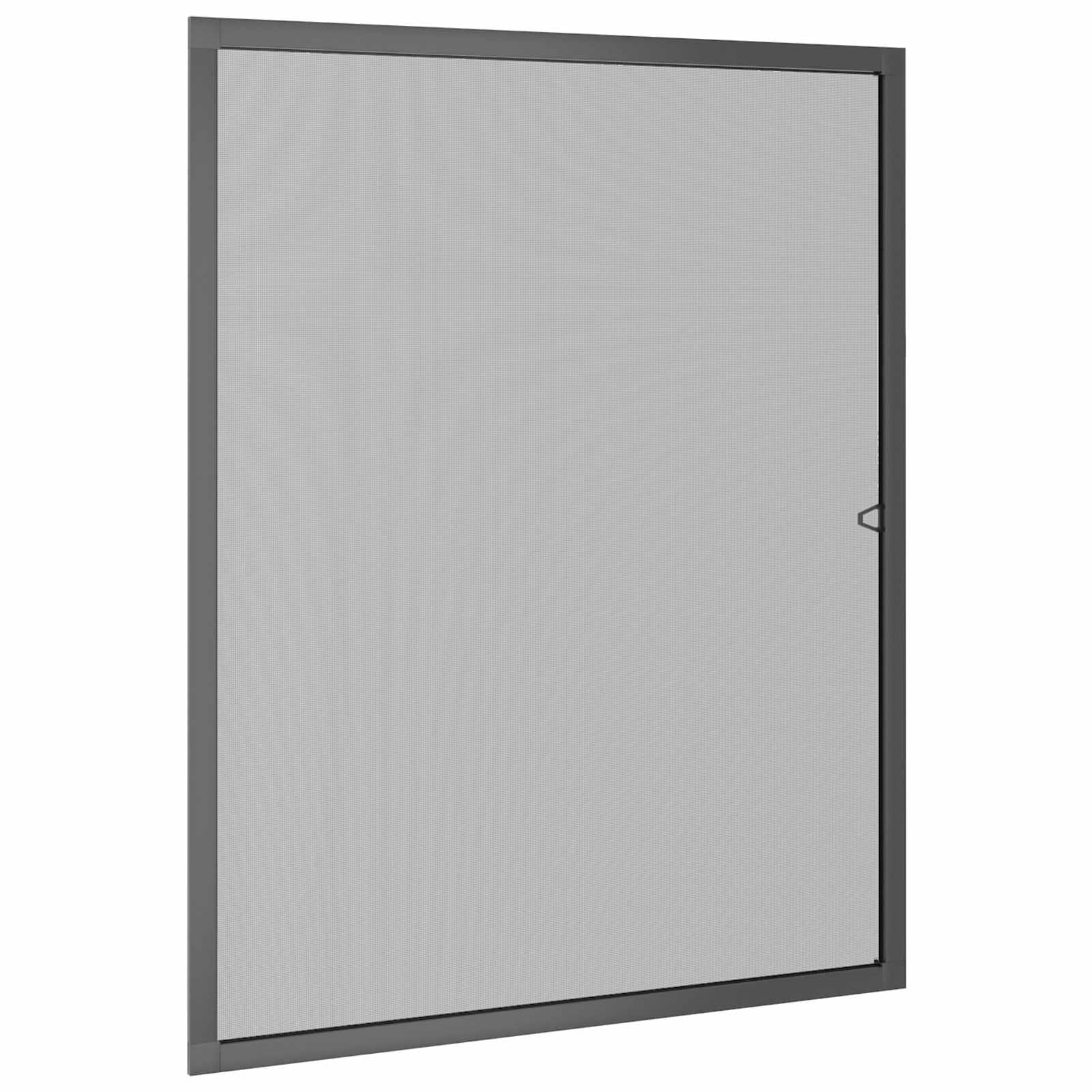 Gecheer Insektenschutzgitter Fenster Anthrazit, Aluminiumrahmen, Glasfasergewebe, 120x140 cm, für Schlafzimmer, Küche, Wohnraum