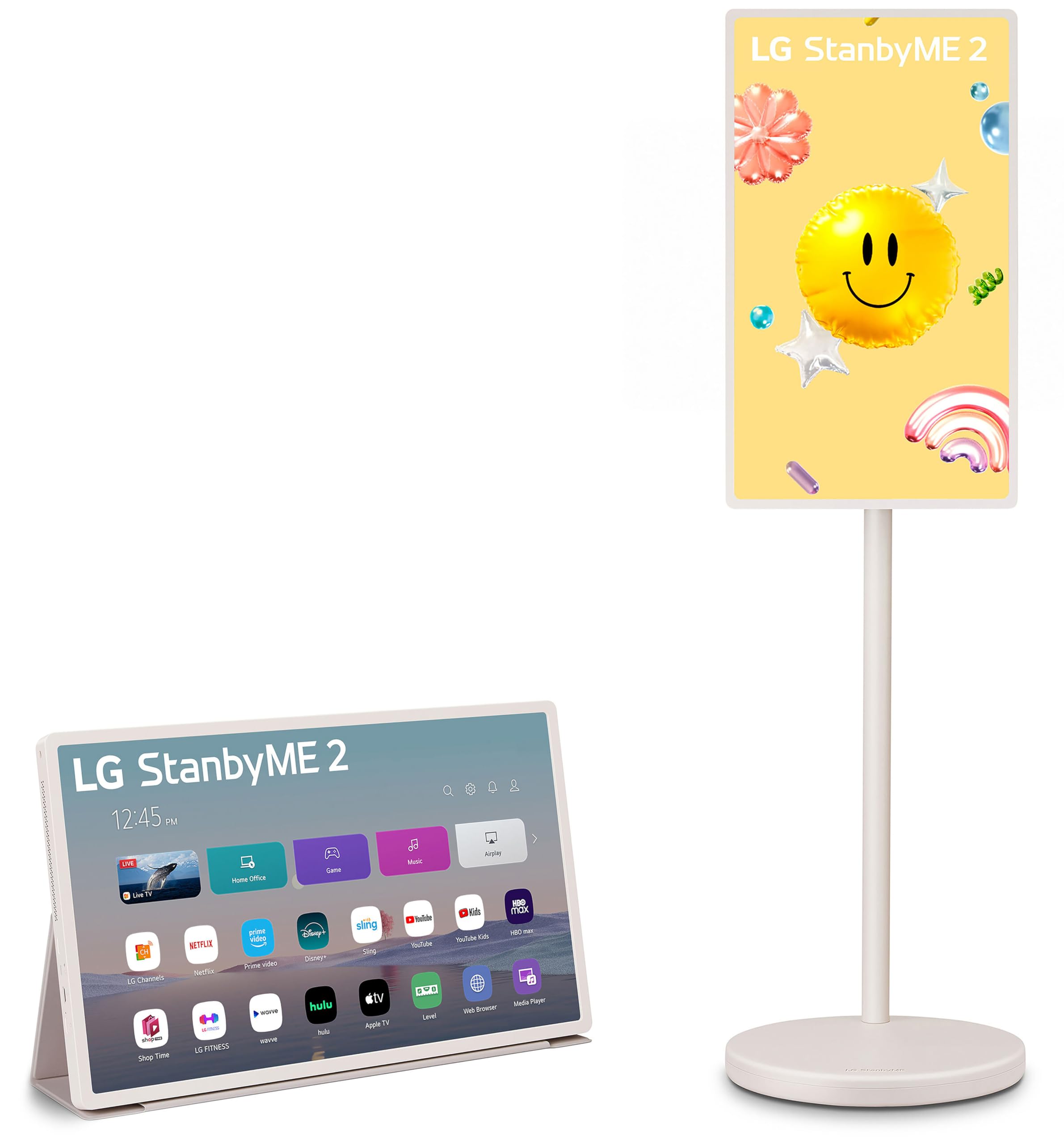 LG StanbyME 2 portable touchscreen TV with folio cover