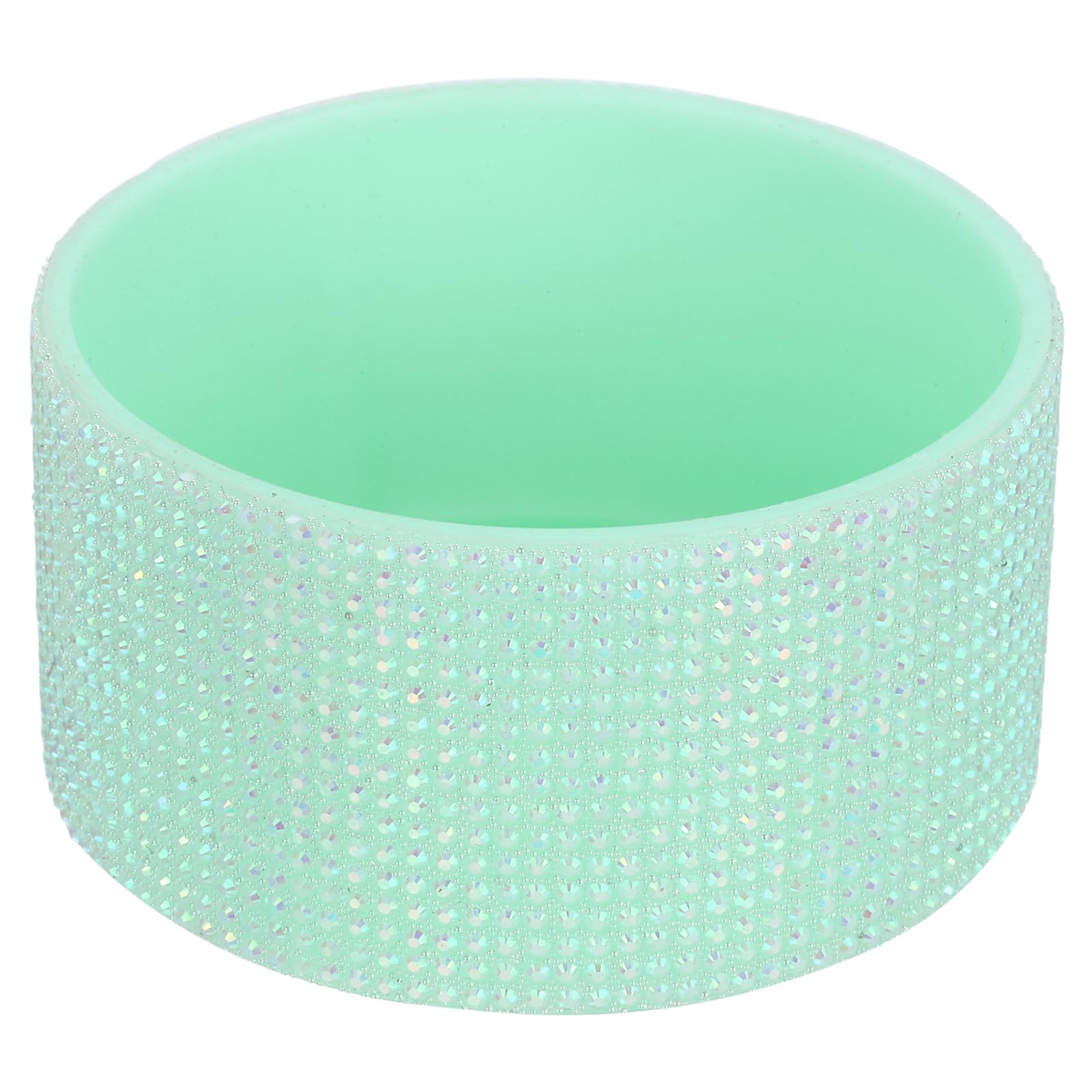 PATIKIL Glitter Silicone Boot, Diamond Water Bottle Protective Boot Shining Anti Slip Cup Sleeve Accessories for Stanley Tumbler 20-40OZ with 2.9"-3" Bottom, Light Green