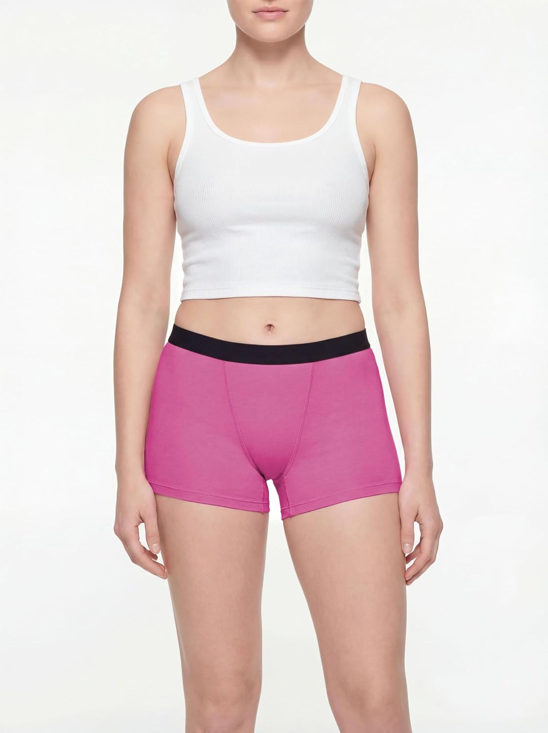 Sexy Basics Women's 6 Pack & 12 Pack Active Boy Short - Boxer Brief Cotton-Stretch Panties - Image 2