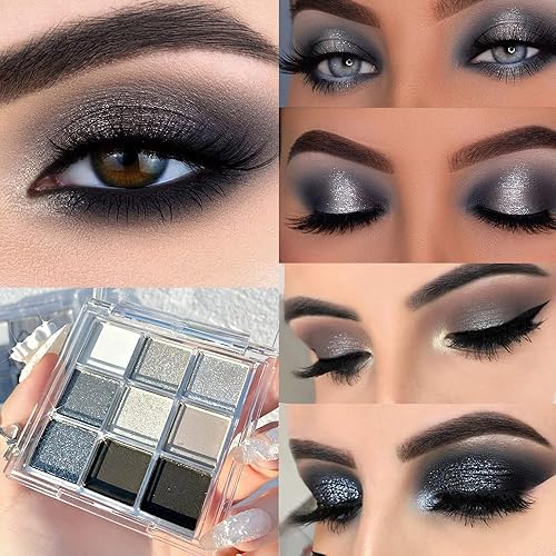KARNAR Paleta de sombra de ojos para ojos de 16 colores, paleta de maquillaje impermeable altamente pigmentada, ahumado, prensado, brillante, rubor, KARNAR Paleta de sombra de ojos para ojos de 16 colores, paleta de maquillaje impermeable altamente pigmentada, ahumado, prensado, brillante, rubor,