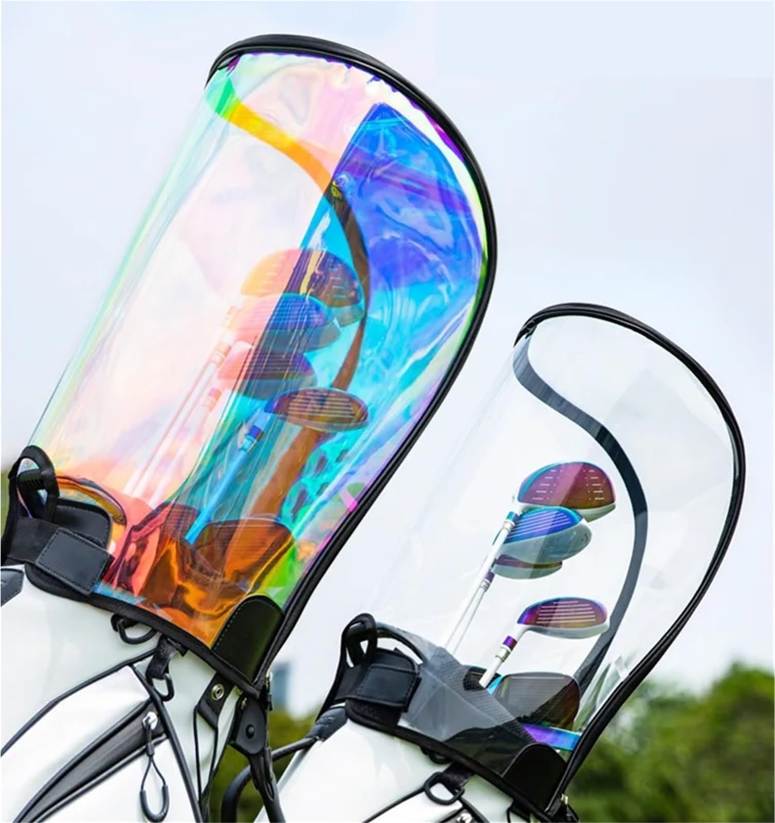 Funda para Bolsa De Golf Bolsa de Golf, Cubierta Impermeable for Lluvia, protección capó, Bolsas Ligeras for Palos, Suministros Protectores Coloridos Transparentes