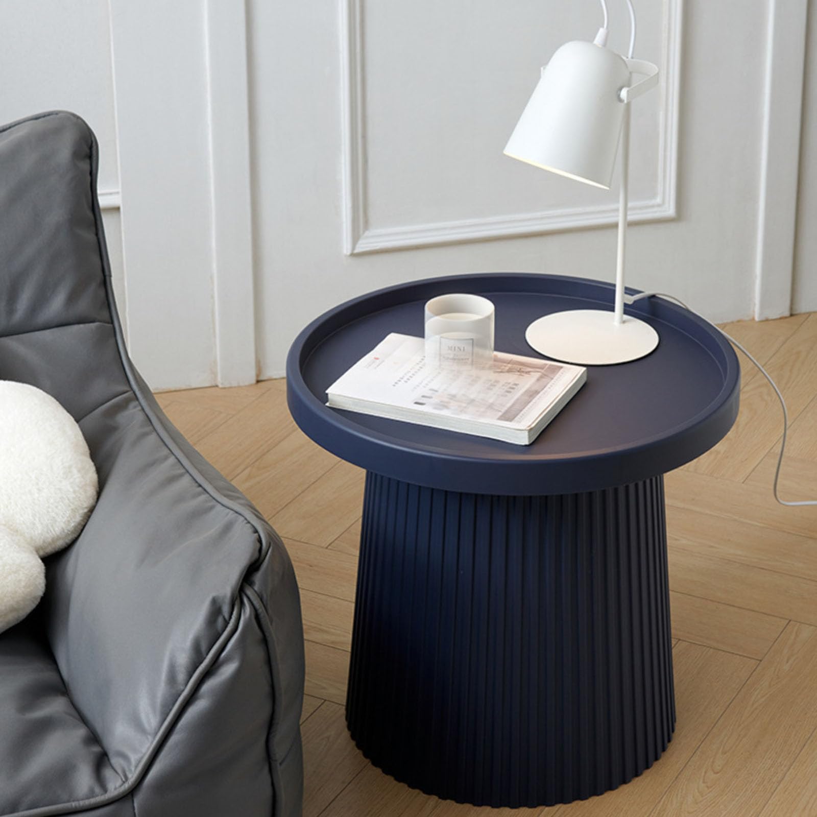 Table Basse De Chevet En Plastique Robuste - Avec Compartiment De Rangement, 41x37 Cm, Noir - 7