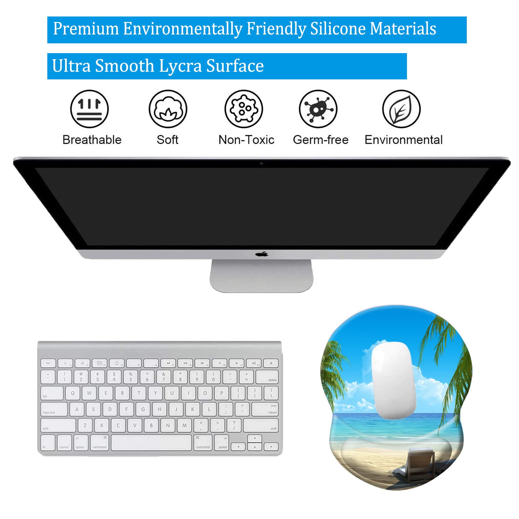 Tappetino per mouse con poggiapolsi – Memory ergonomico