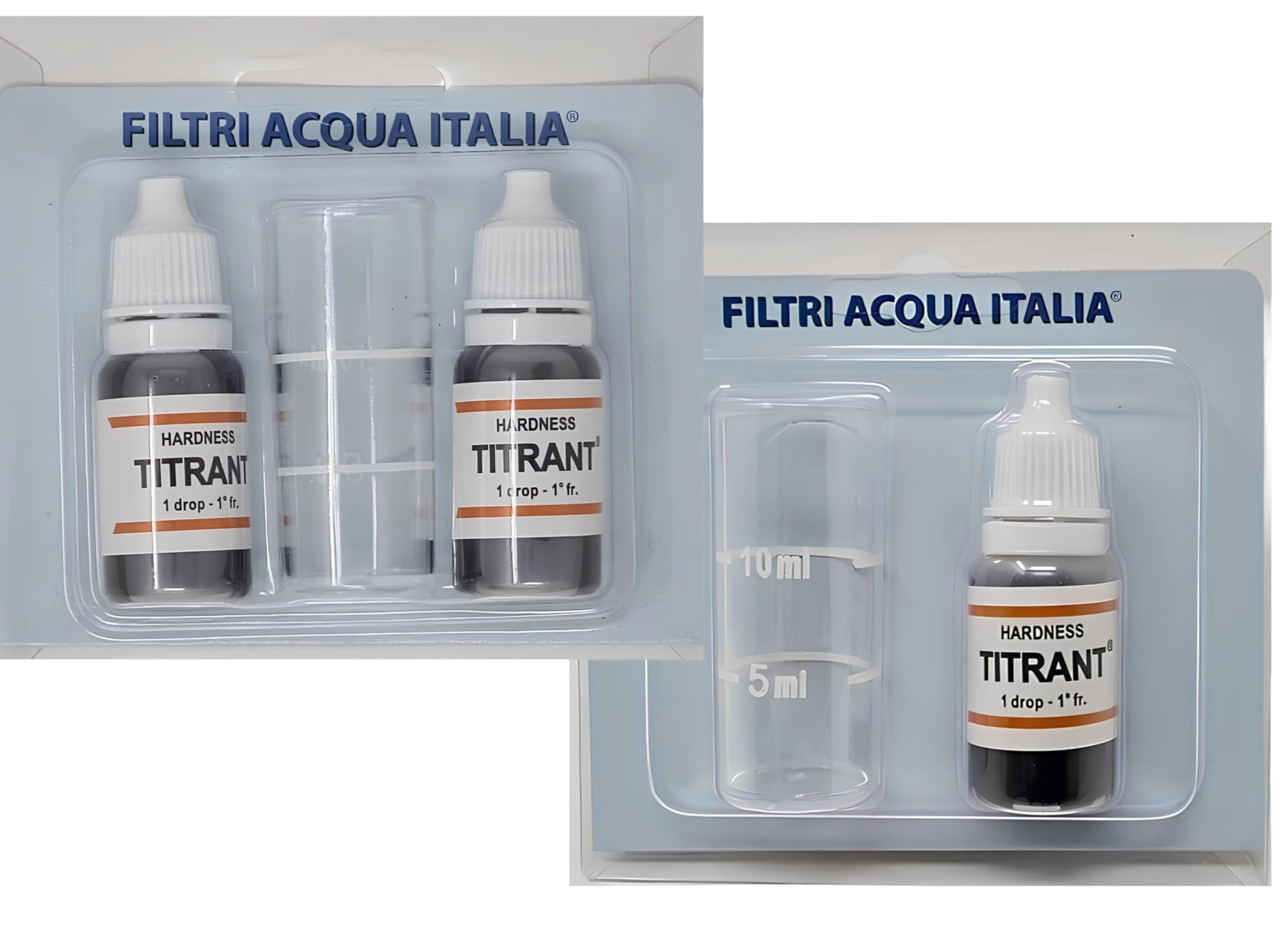 Filtros de agua Italia Titrant 3 Kit Análisis Dureza Agua (Grados Francios) - Tester Dureza Reactivo Único